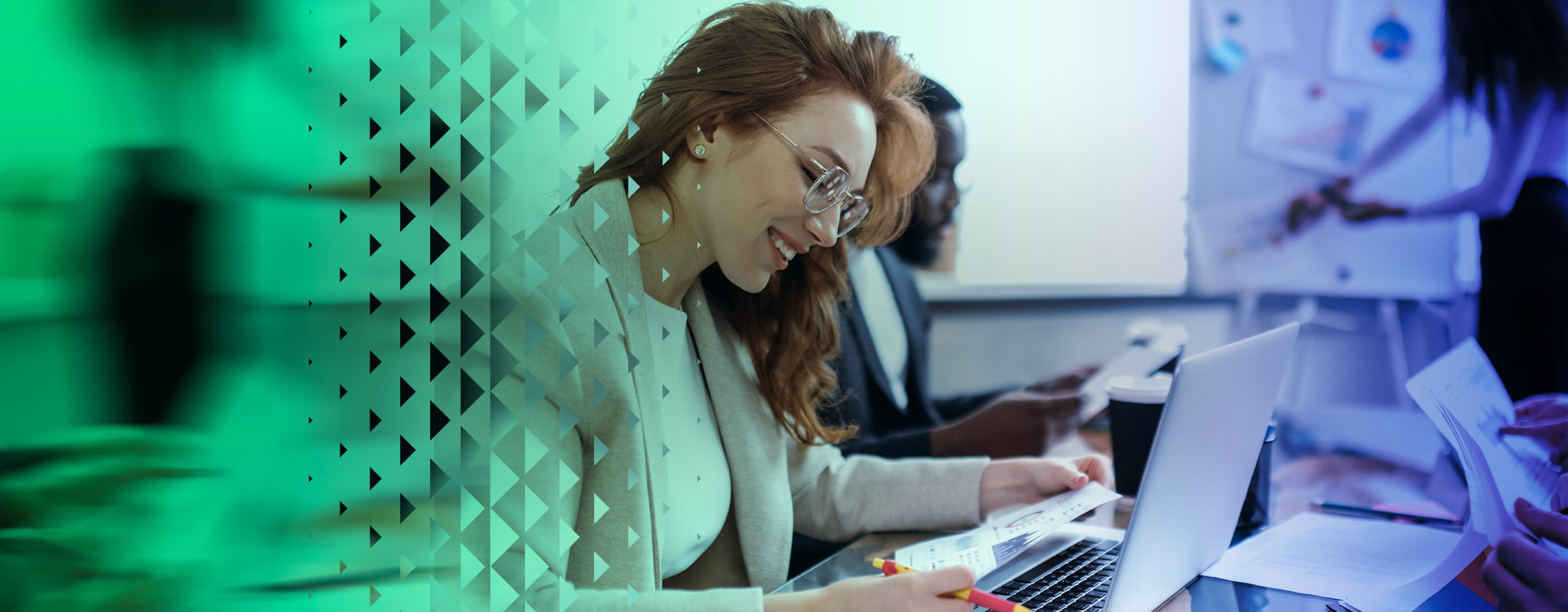 Woman working at a desk