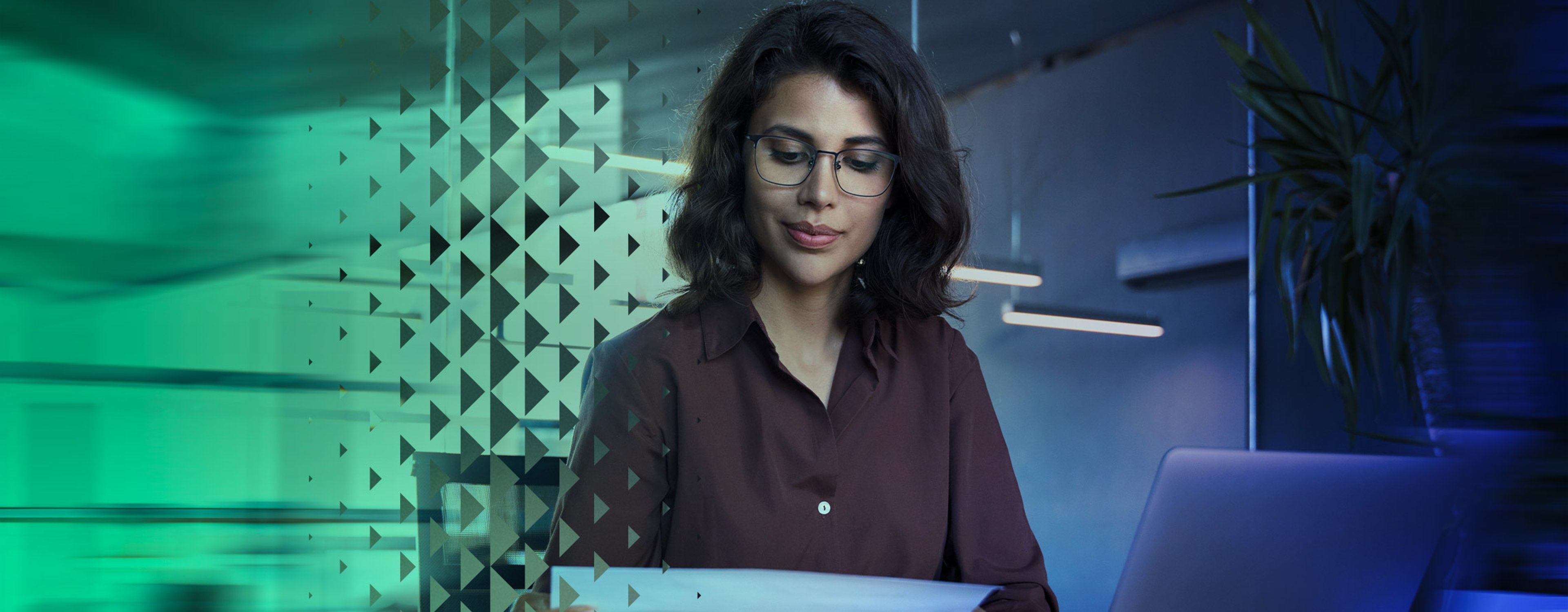 Woman working on a tablet