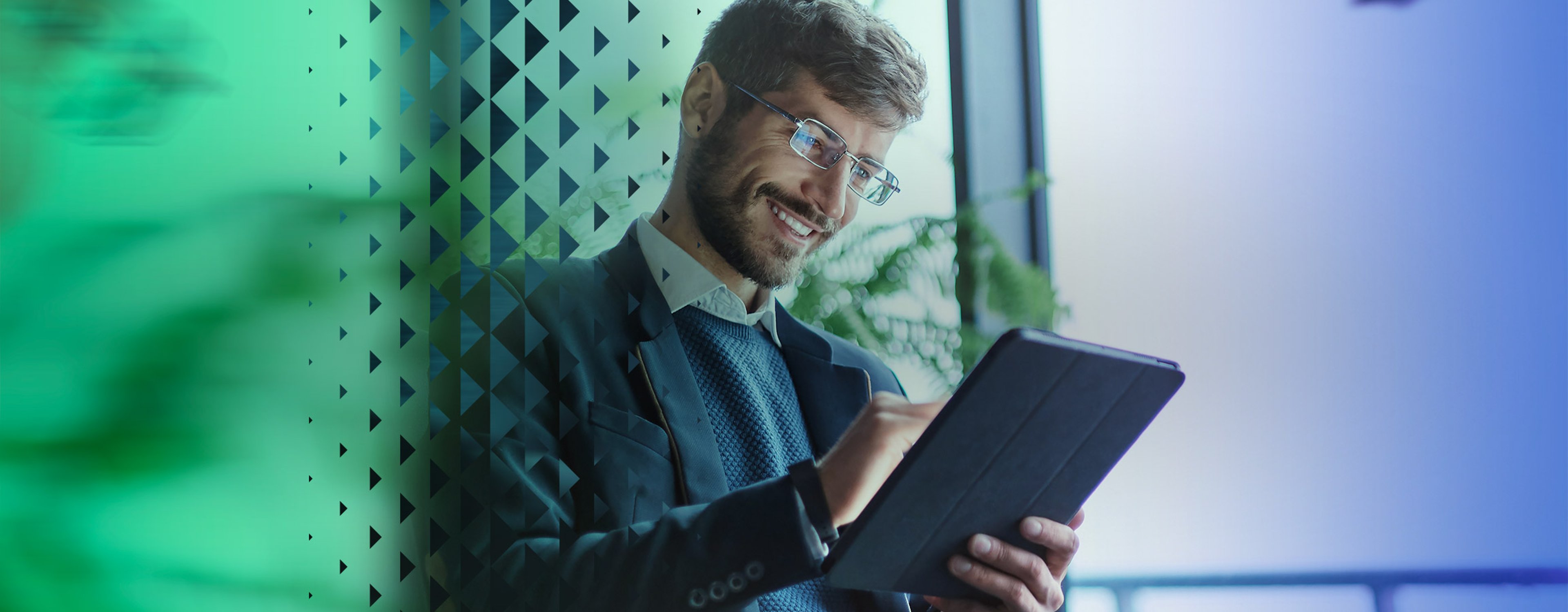 Man on a tablet